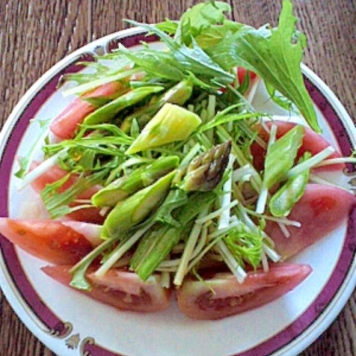 ヘルシー☆アスパラ＆水菜のサラダ